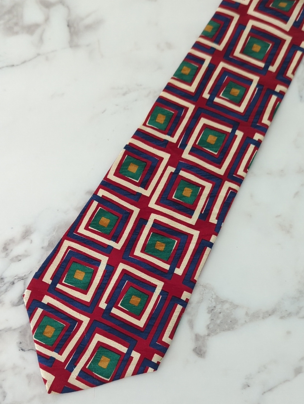 Countess Mara Vintage Silk Geometric Tie